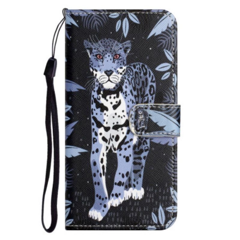 Κάλυμμα iPhone 14 Plus με κορδονι Strappy Leopard